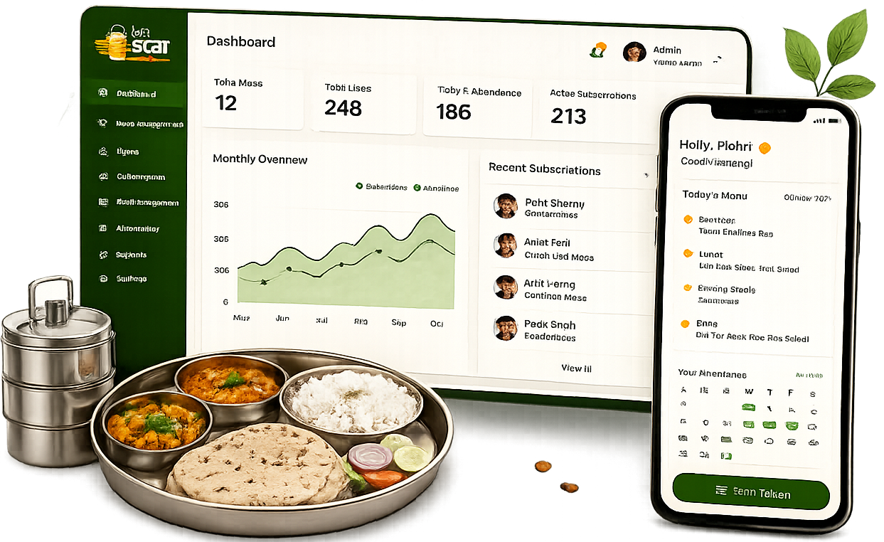 डेली डब्बा — mess management dashboard and app